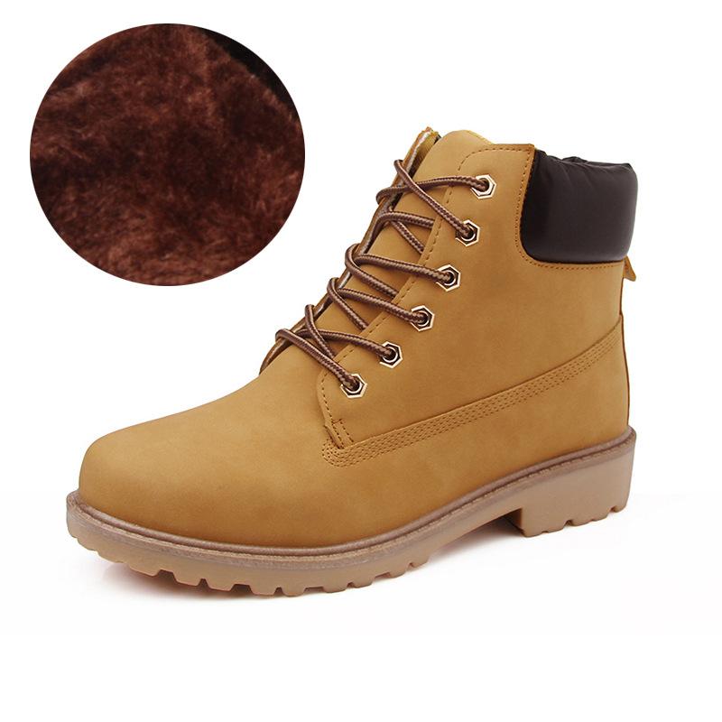 Gevoerde Herfst Winter Schoenen Martin Boots Khaki (maat 36-46)