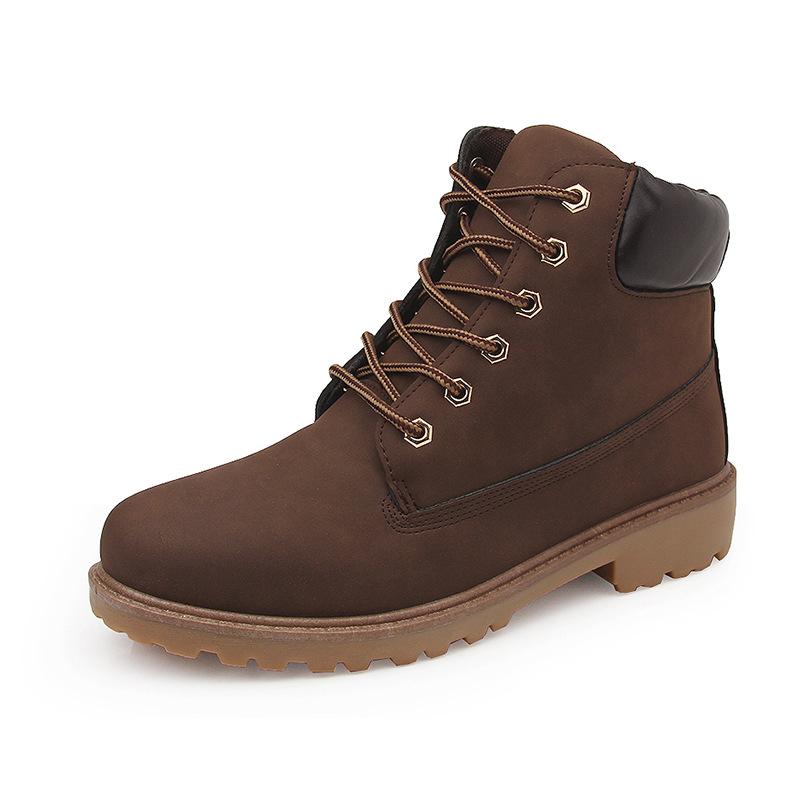 Gevoerde Herfst Winter Schoenen Martin Boots Bruin (maat 36-46)