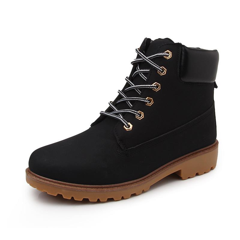 Gevoerde Herfst Winter Schoenen Martin Boots Zwart (maat 36-46)