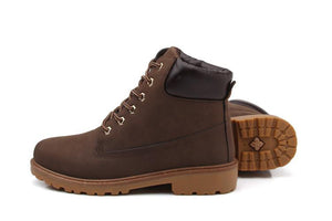 Gevoerde Herfst Winter Schoenen Martin Boots Bruin (maat 36-46)