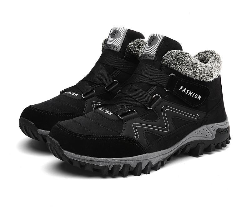 Warm Unisex Pluche Winter Sneeuw Boots Zwart