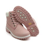 Gevoerde Herfst Winter Schoenen Martin Boots Roze (maat 36-41)